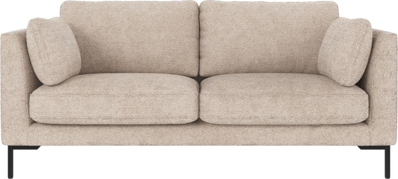 Corwin 2-personers sofa i lysegrå med sorte ben - Stilfuld elegance