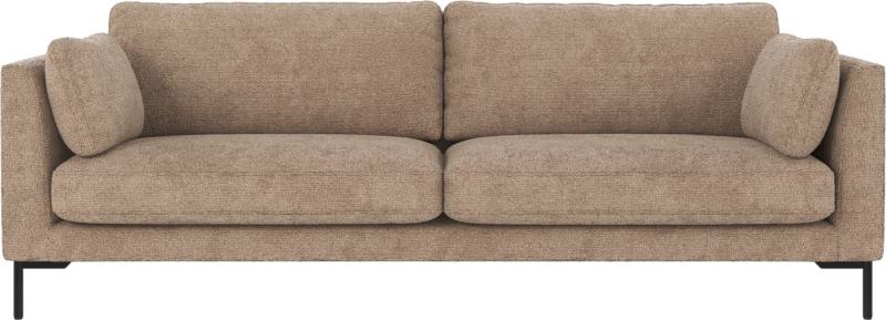 Corwin 3-personers sofa i grå-beige med sorte ben