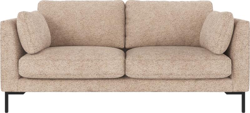 Rowico Corwin 2-personers Sofa i Lysebeige med Sort Metalben