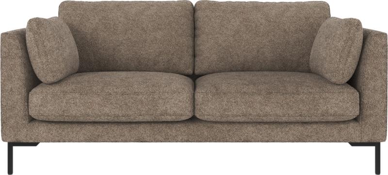 Mørk Beige Corwin 2-personers Sofa med Sorte Metalben