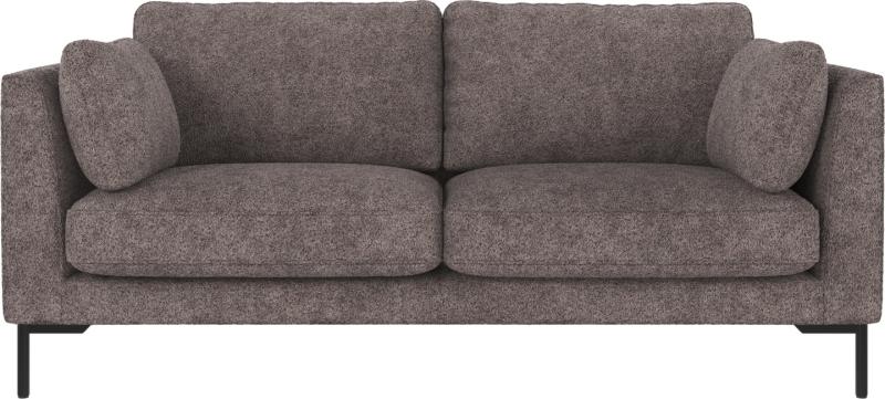 Elegant mørkegrå 2-personers sofa med sorte ben