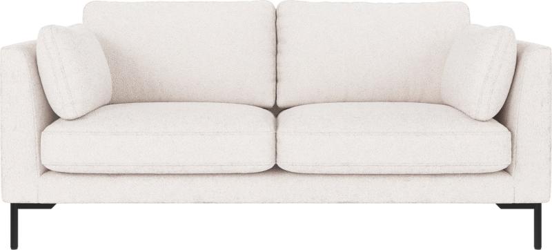 Elegant hvid 2-personers sofa med sorte ben – Must-have!