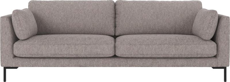 Corwin 3-personers Sofa i Gråt Stof med Metalben