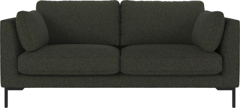 Dyb Grøn 2-Personers Sofa med Sort Metalben - Corwin Serien