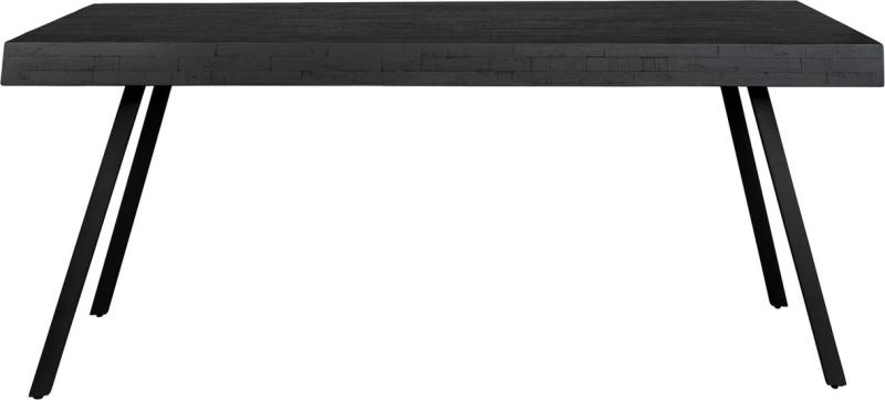 Hvid Suri 200x90 Lakeret Teaktræ Med Sorte Metalben Studio White Spisebord - 8718548060104