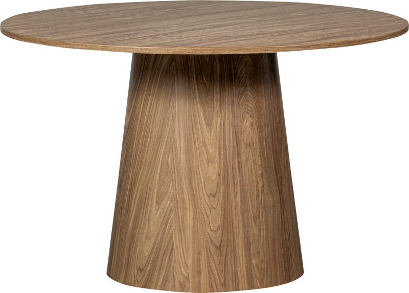 Valnød Rundt Maan Mdf Ø120 Woood Spisebord - 8714713200054