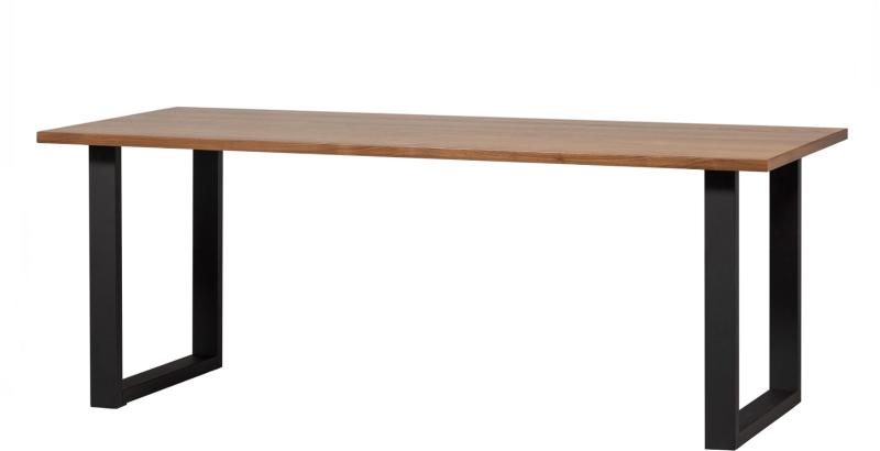 WOOOD Jimmy Plankebord i Valnød med Matte Metalben 200x90