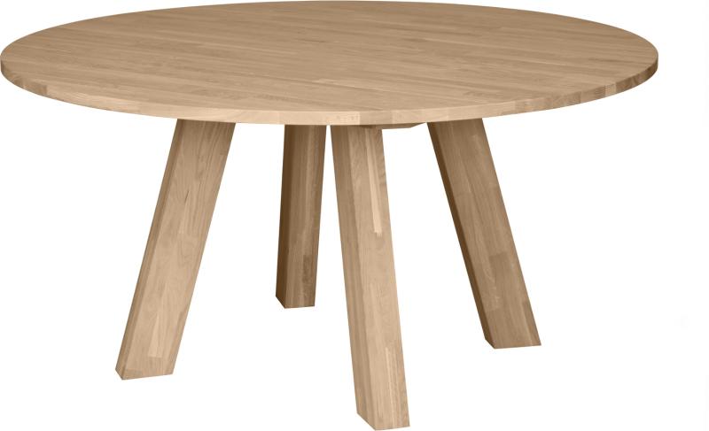 Rundt Rhonda Egetræ Spisebord Ø150 – Naturlig Finish