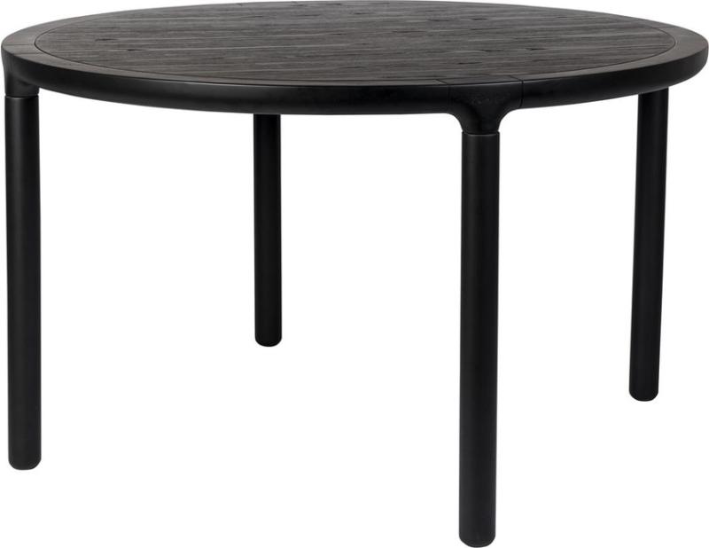 Elegant Sort Rundt Spisebord i Askfiner - Zuiver Storm Ø128
