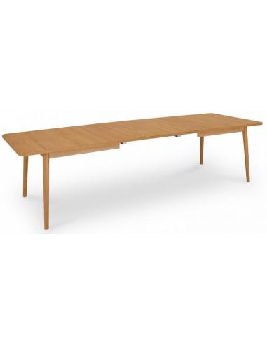 Moderne Egetræ Spisebord med Udtræk - 200-300 cm