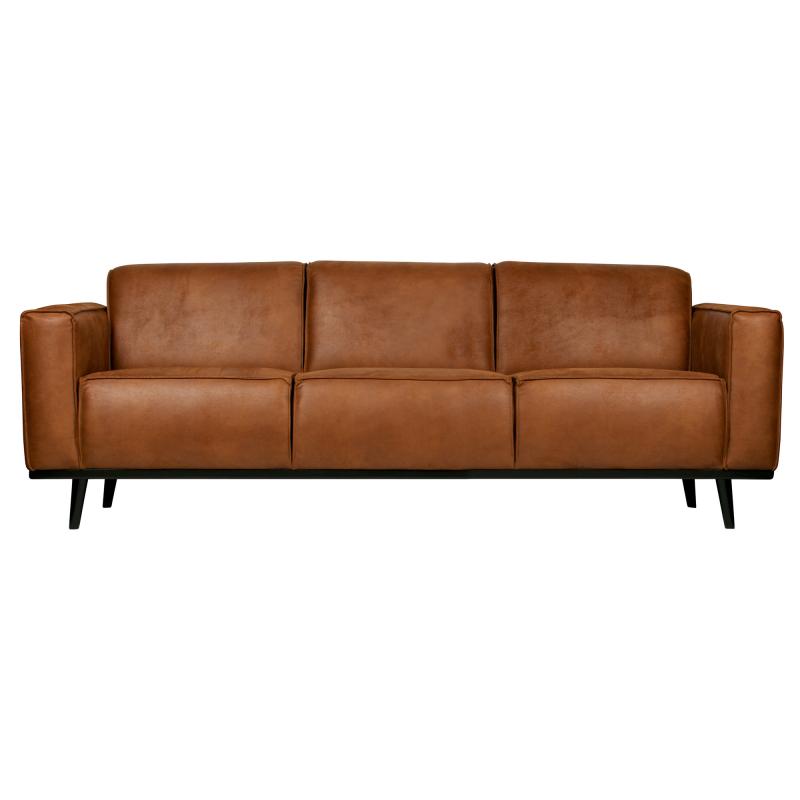 Cognac Statement Sofa 230 cm i Økolæder fra BePureHome