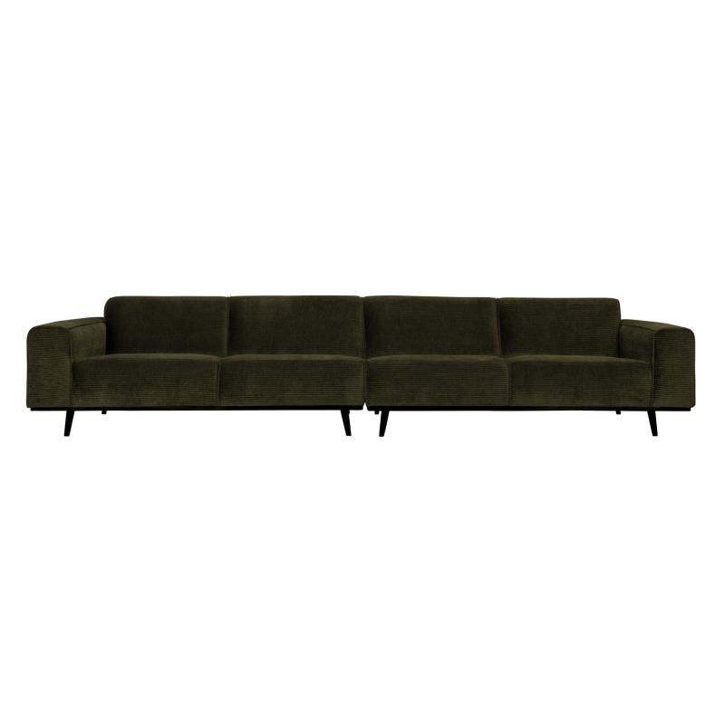 Grøn Statement Sofa 372 – Flad Rib i Warm Green