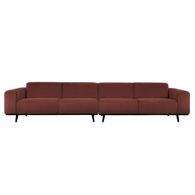 Brun Boucle Sofa til 4 Personer – BePureHome Tilbud!