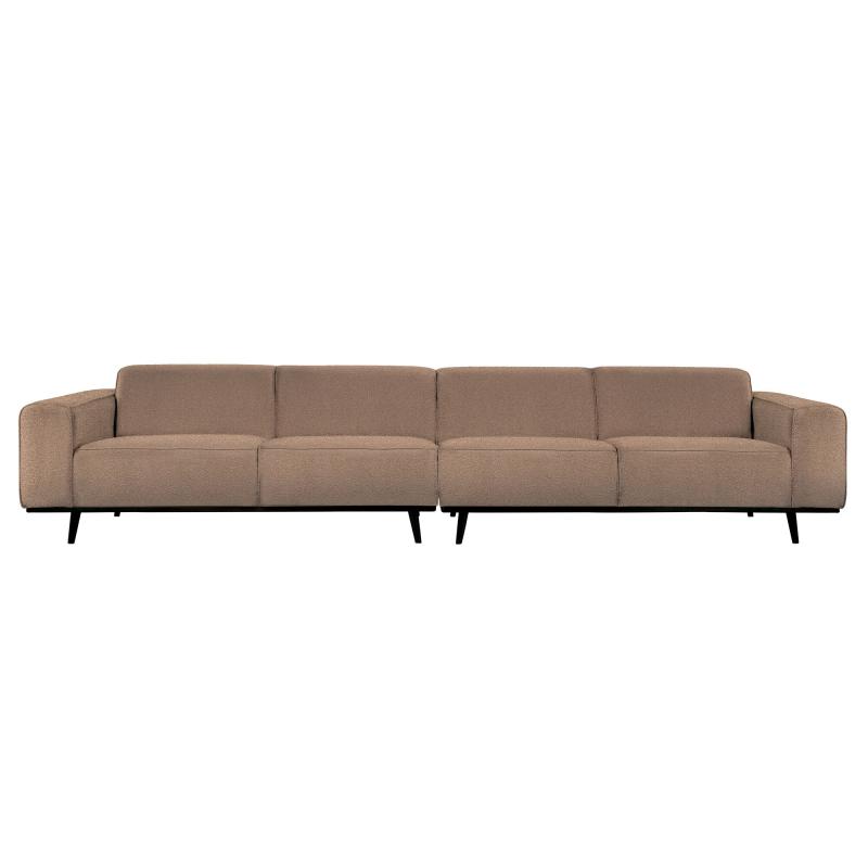 Brun 4-personers Boucle Sofa i Nougat fra BePureHome