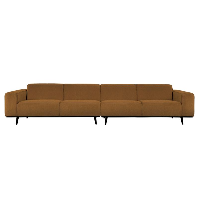 Brun 4-personers Boucle Sofa fra BePureHome - Komfortabel og Stilfuld