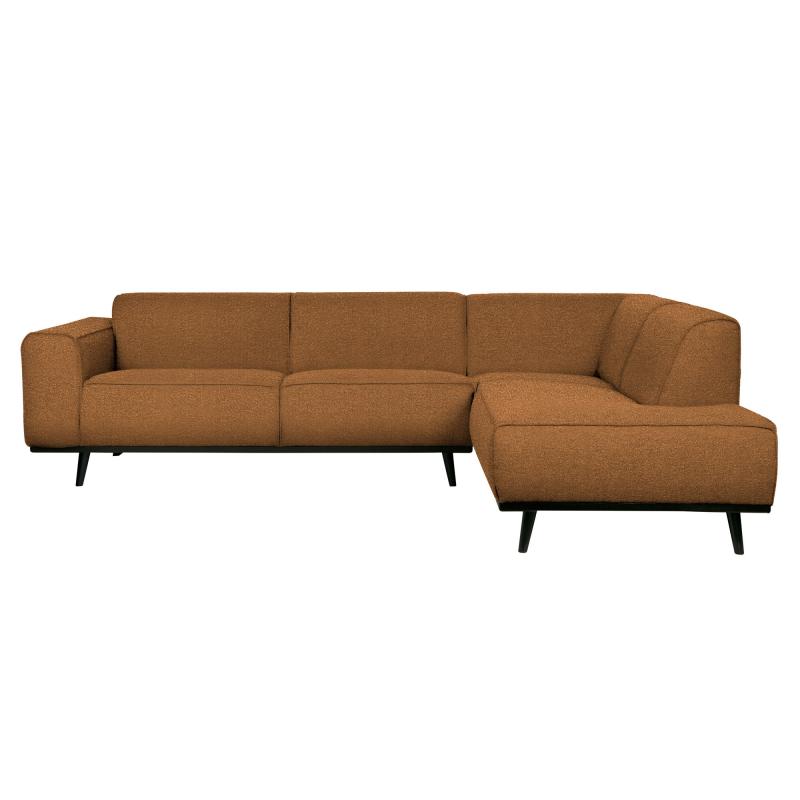 Brun Højrevendt Boucle Butter Hjørnesofa fra Bepurehome