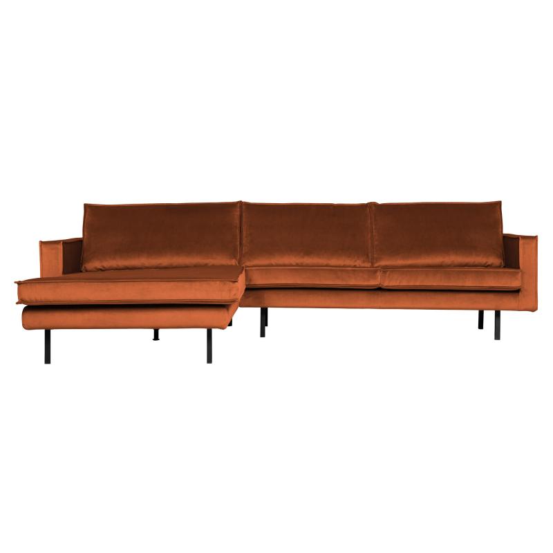 Rust Rodeo Chaiselong Venstrevendt Velour Bepurehome Sofa - 8714713105342