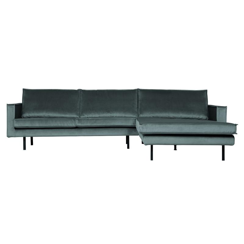 Teal Rodeo Chaiselong i Velour - Højrevendt Sofa