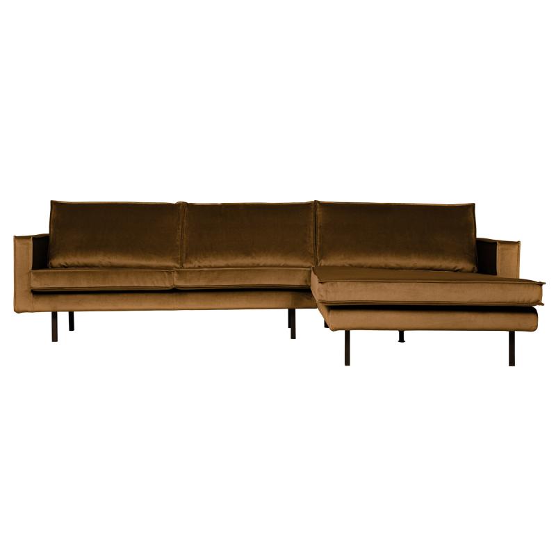 Gul Rodeo Chaiselong Højrevendt Velour Honey Yellow Bepurehome Sofa - 8714713104918