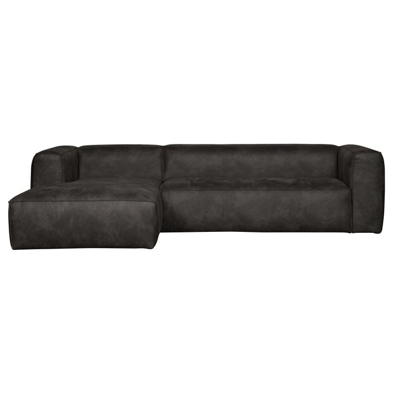 Sort Bean Hjørne Venstrevendt Woood Sofa - 8714713087020