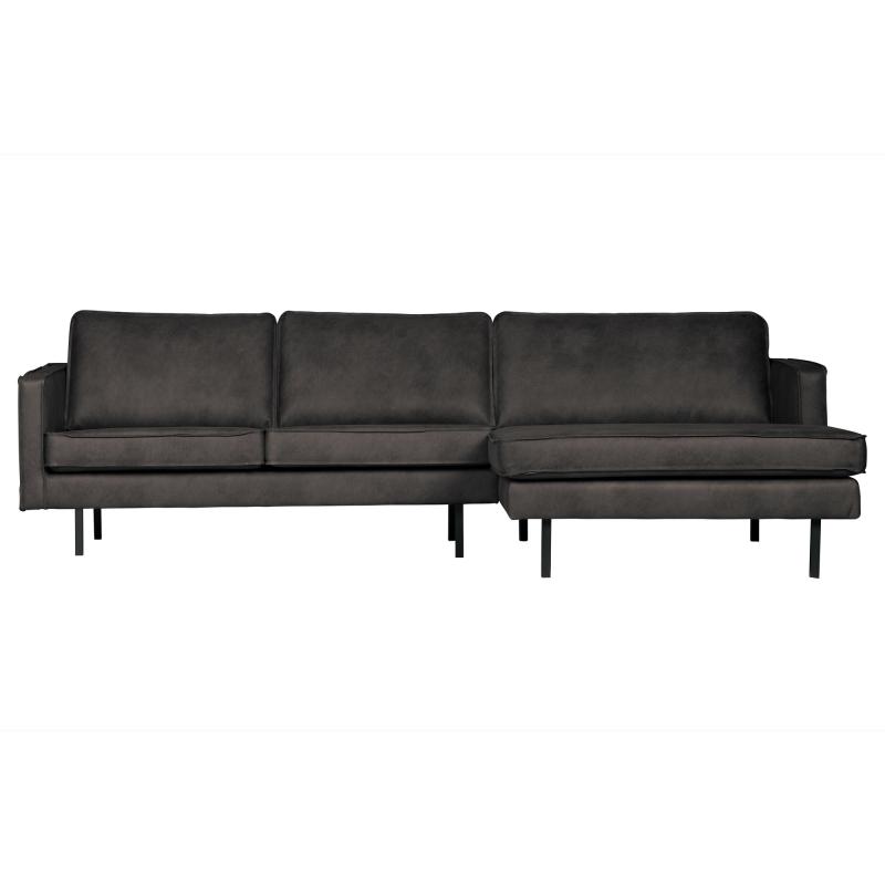 Sort Rodeo Højrevendt Chaiselong Sofa - Black Bepurehome