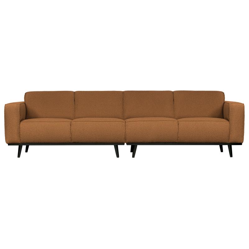 Brun 4-Personers Boucle Sofa fra BePureHome - Elegant Komfort