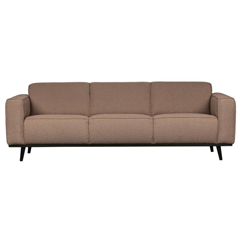 Nougatbrun 3-personers Boucle Sofa fra BePureHome