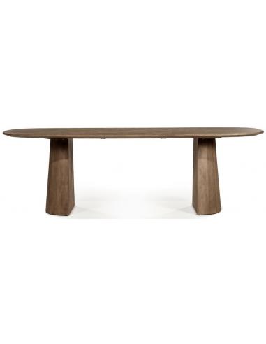 LUNE Ovalt Spisebord i Lysebrun Mangotræ - Moderne Design