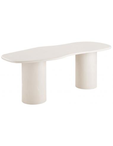 Moderne lysegrå spisebord i MDF og fibercement 200 cm