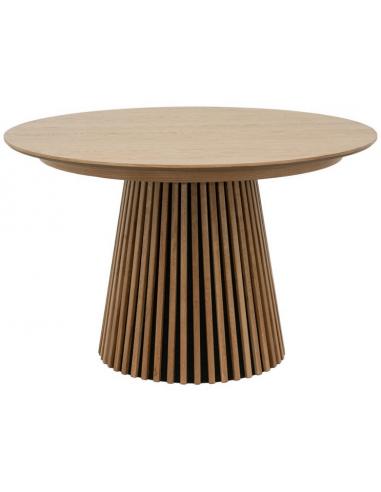 Svend Rundt Spisebord med Udtræk i Egetræ MDF Ø120-220 cm