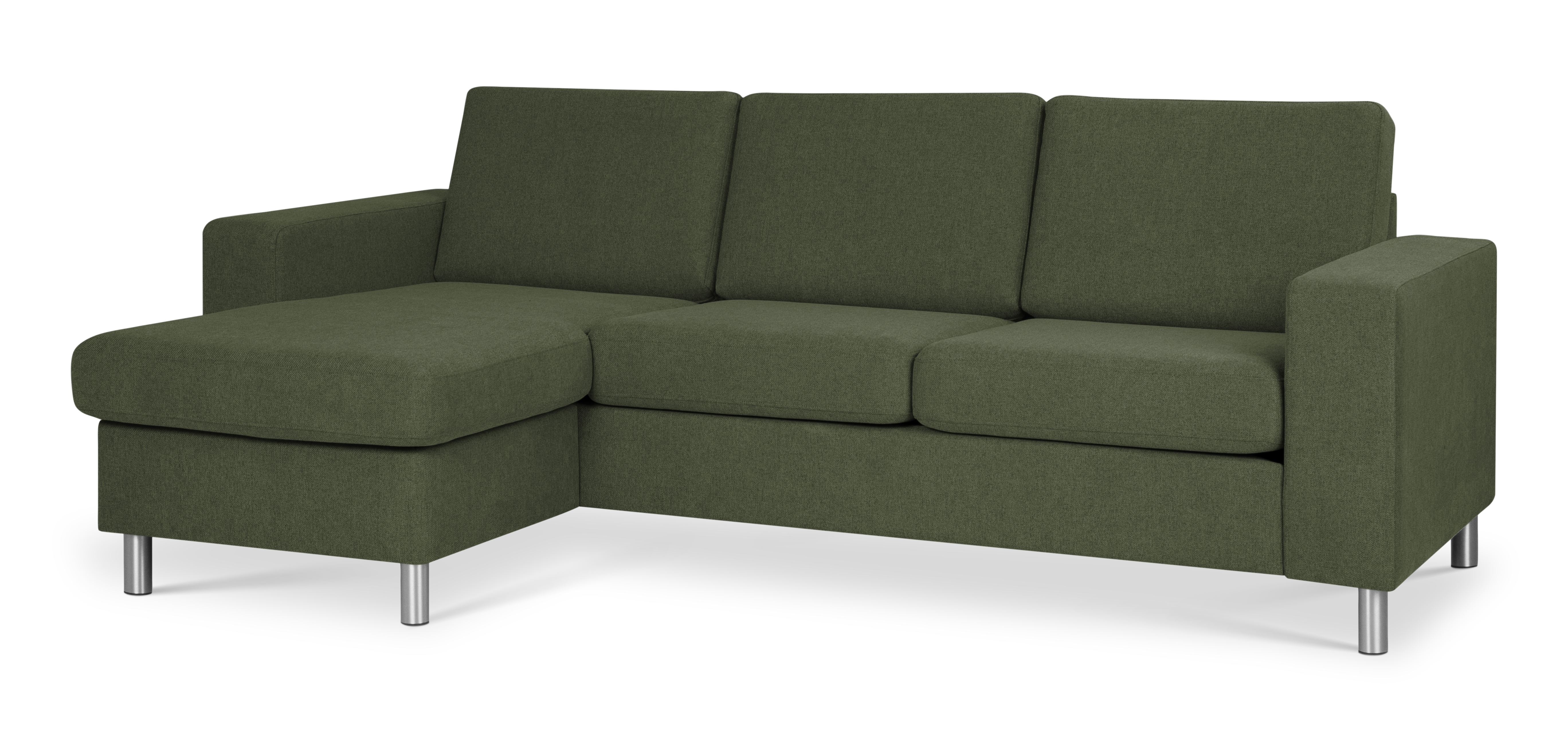 Elegant Grøn Chaiselongsofa i Polyester og Aluminium