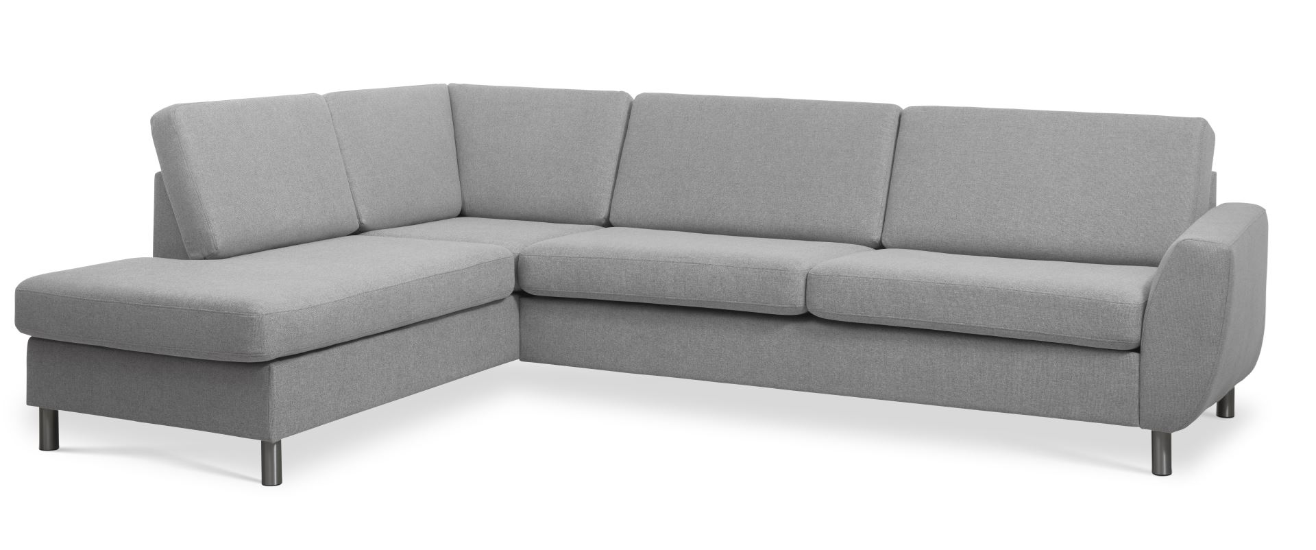 Grå Wendy Set Left Chaiselong Polyester Stof Børstet Aluminium Lexpo Living Sofa - 5715249013425