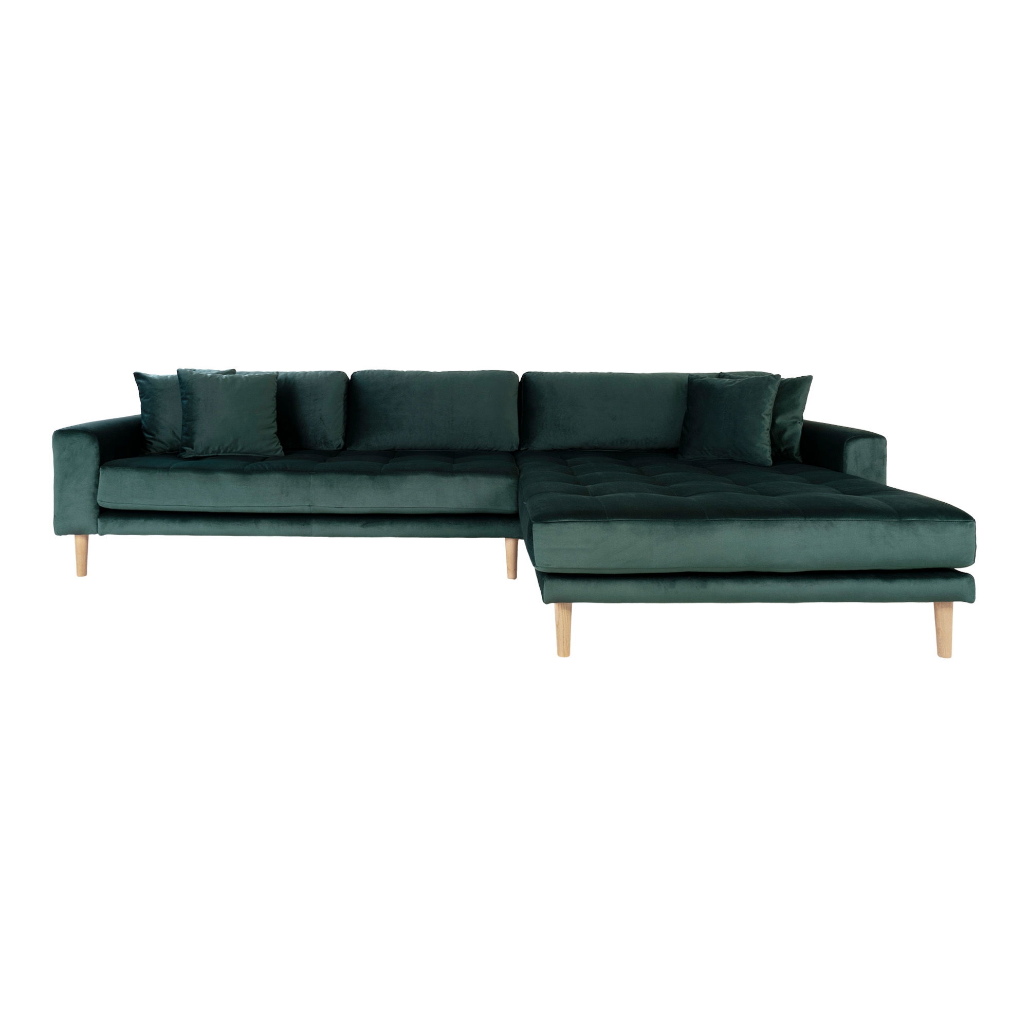 Mørkegrøn Velour Chaiselong - Sofa til Hygge og Stil