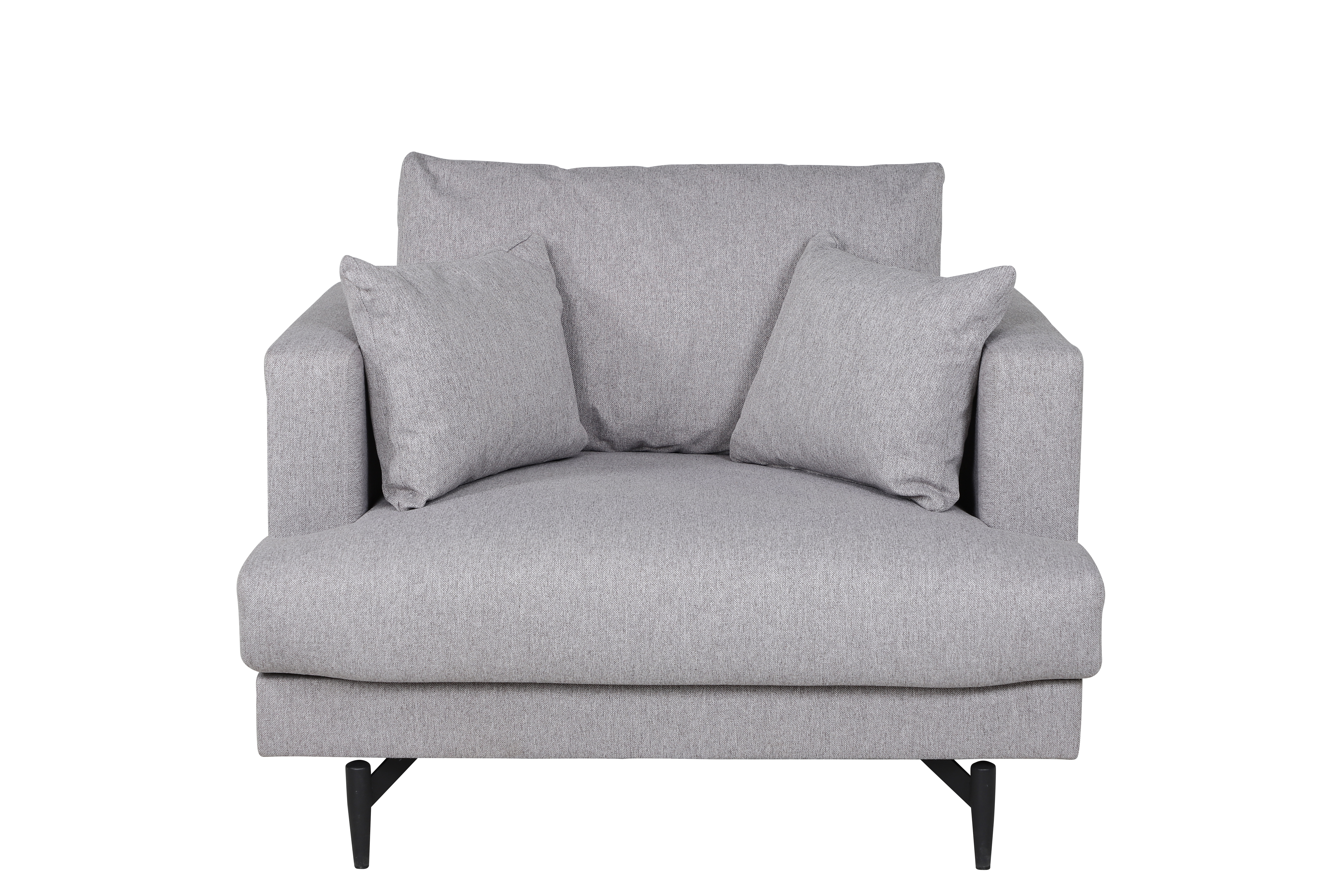 Sort Sofia Grå Polyester Stål Venture Design Lænestol - 7350118417713