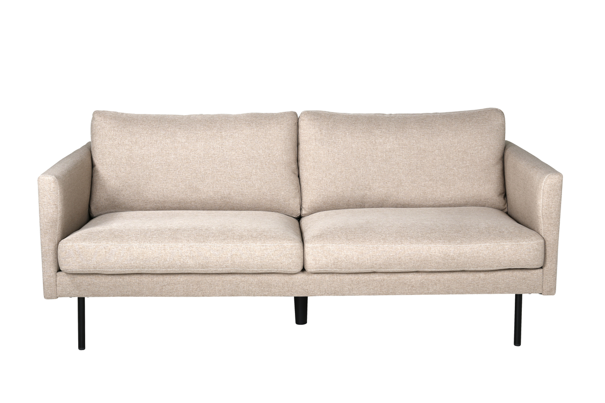 Elegant 3-personers sofa i brun polyester fra Venture Design