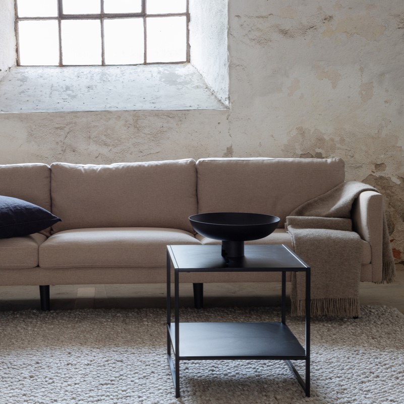 Elegant 2-personers sofa i brunt stof - Stilfuld komfort