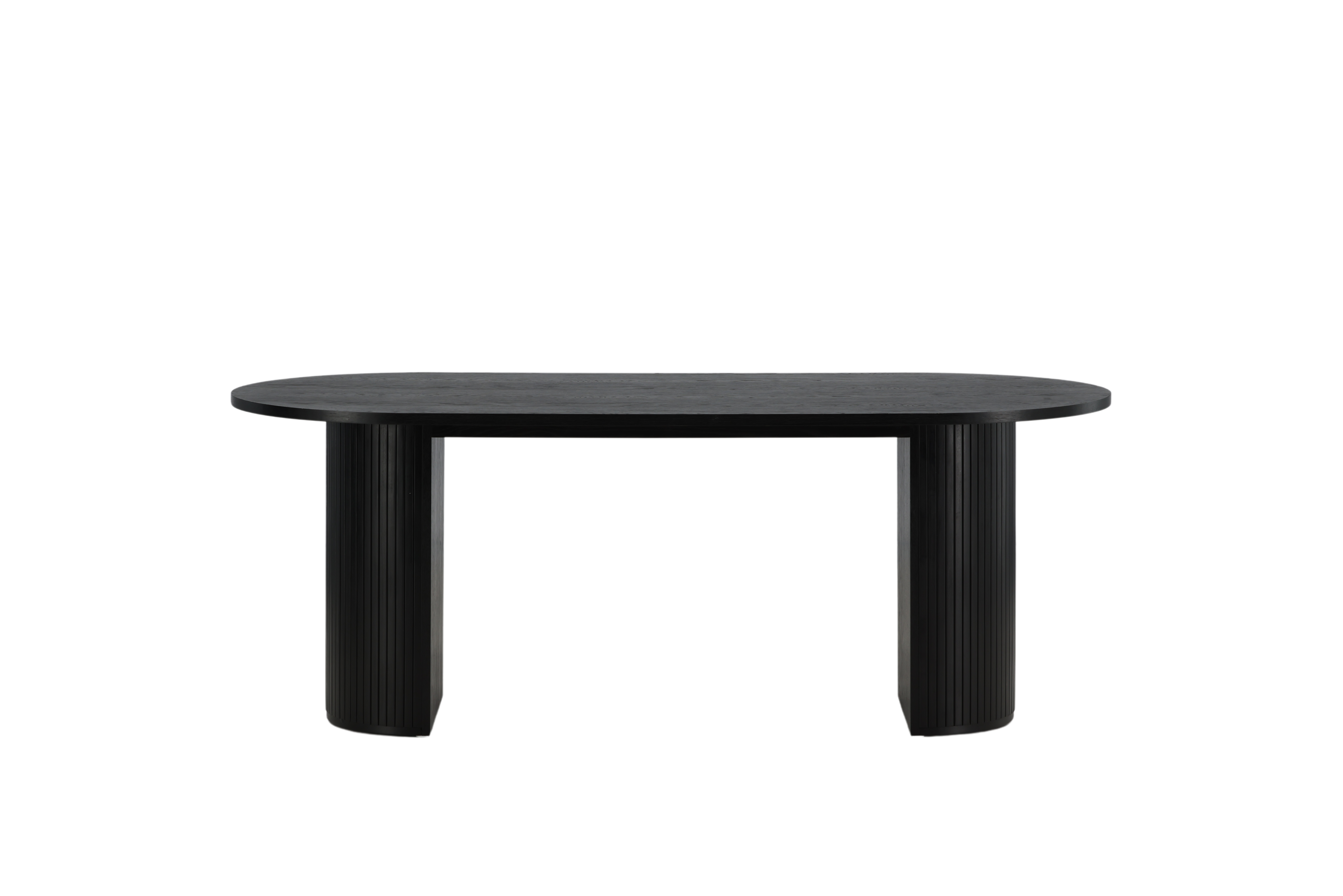 Sort Bianca Oval Finr 200x90 Venture Design Spisebord - 7350118418192