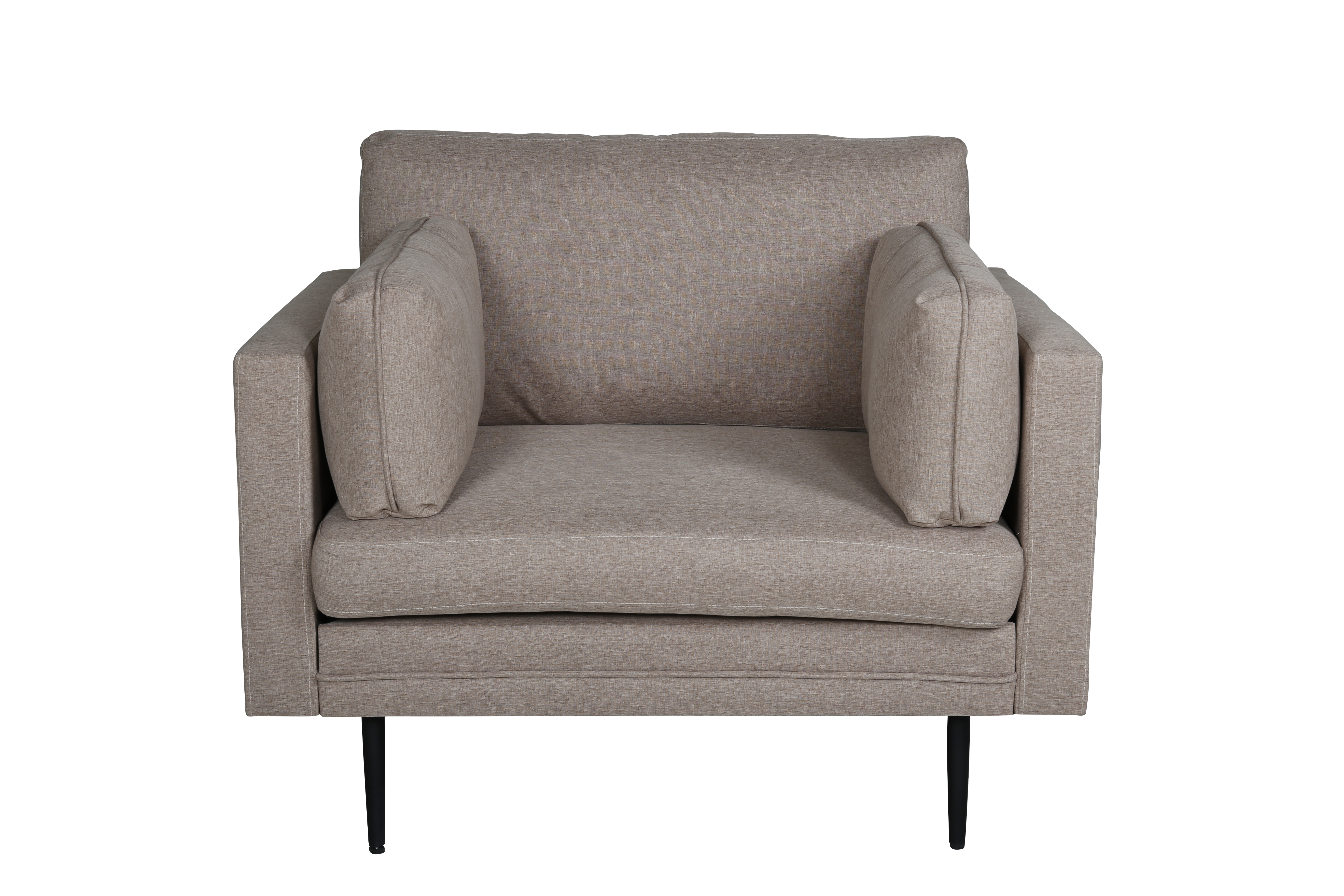 Sort Boom Brun Polyester Stål Venture Design Lænestol - 7350118418154