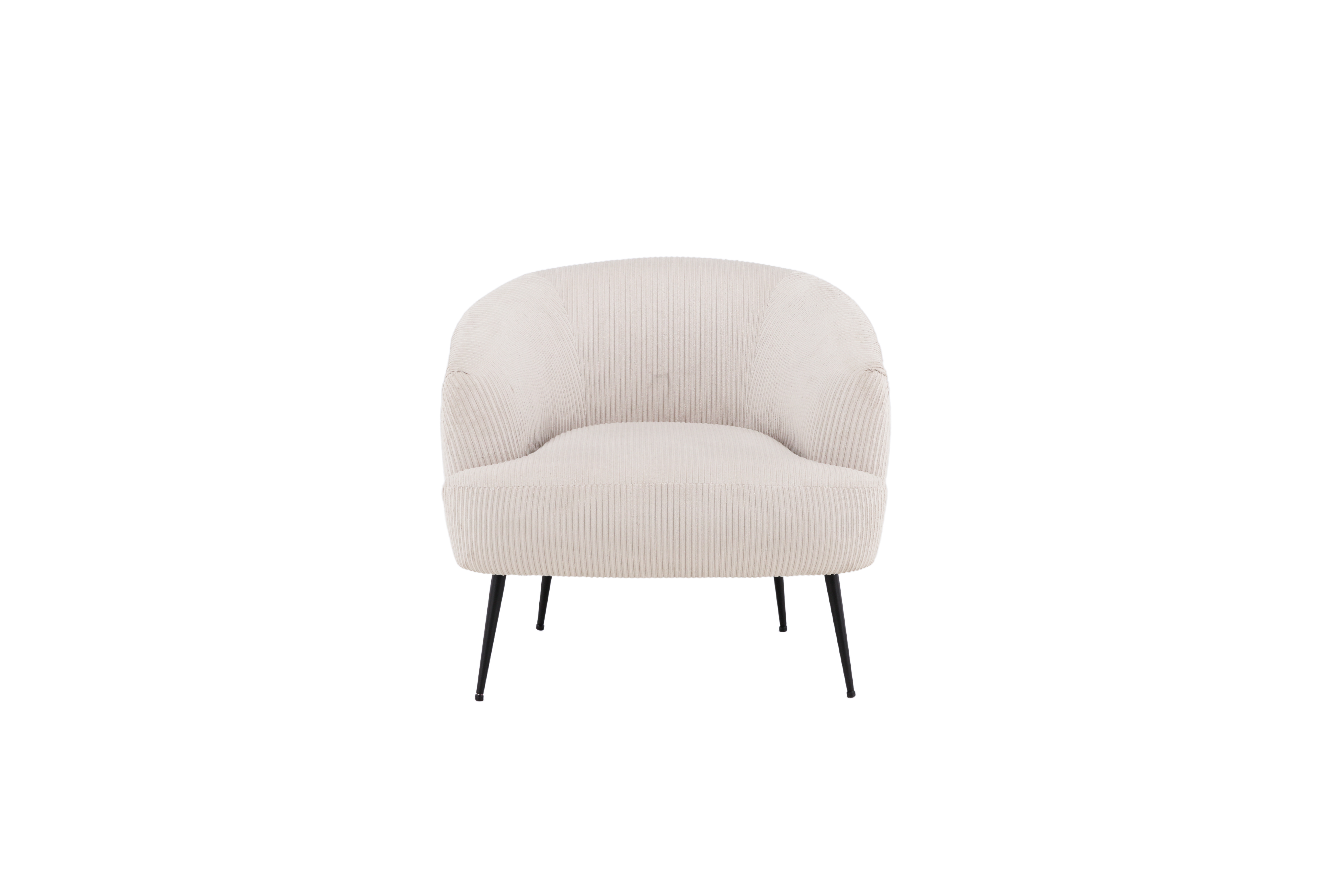 Sort Derry Beige Fløjl Polyester Stål Venture Design Lænestol - 7340206962904