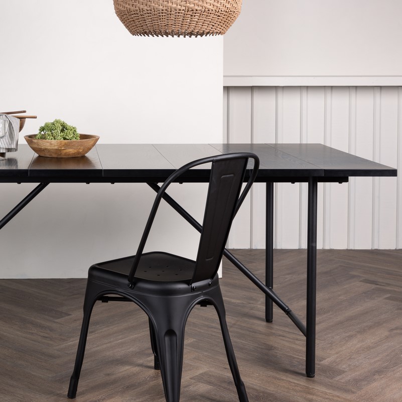 Sort Calma Fineret Rektangulær 200 Spisebord