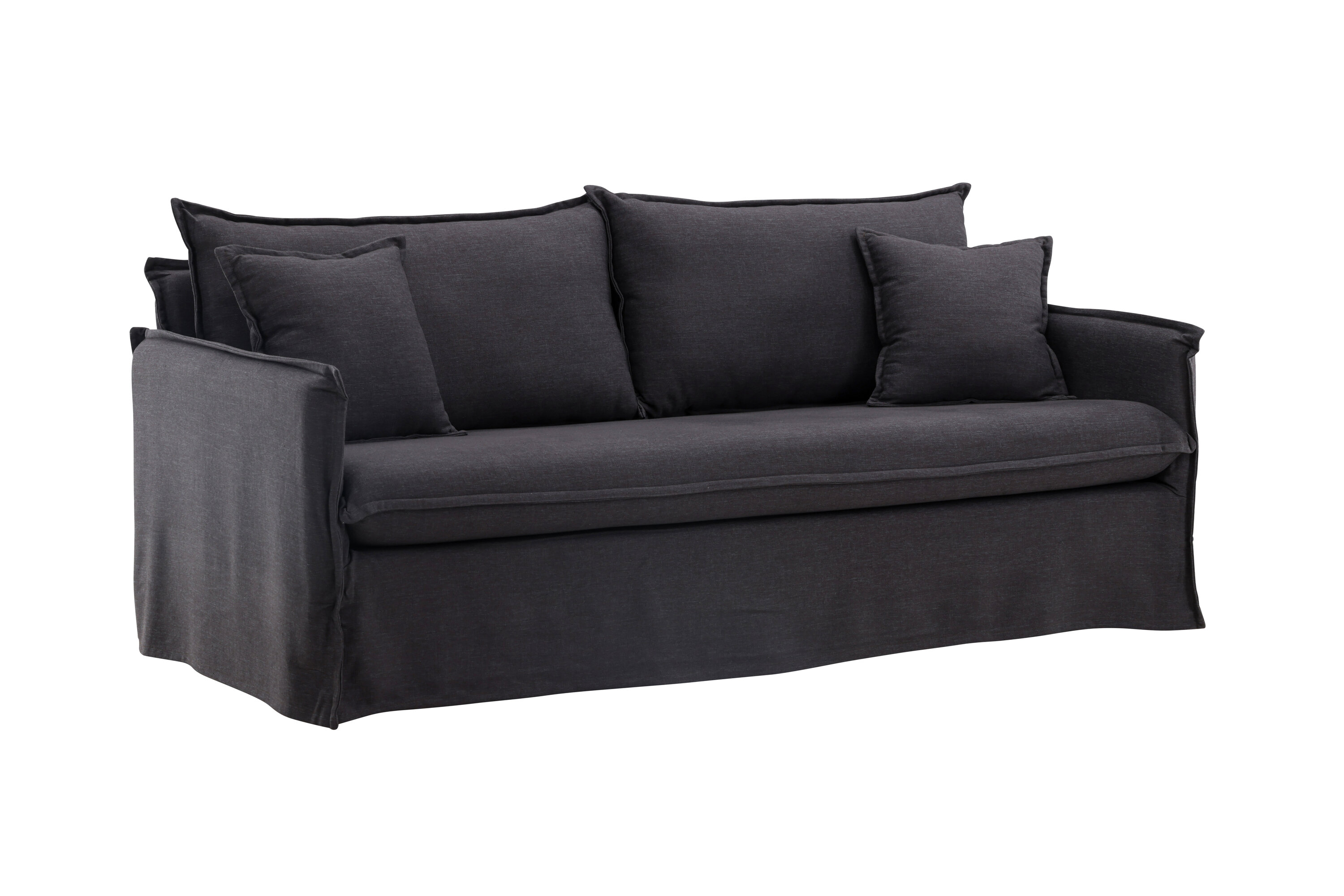 Moderne Sort Nova 3-Personers Sofa med Høj Komfort