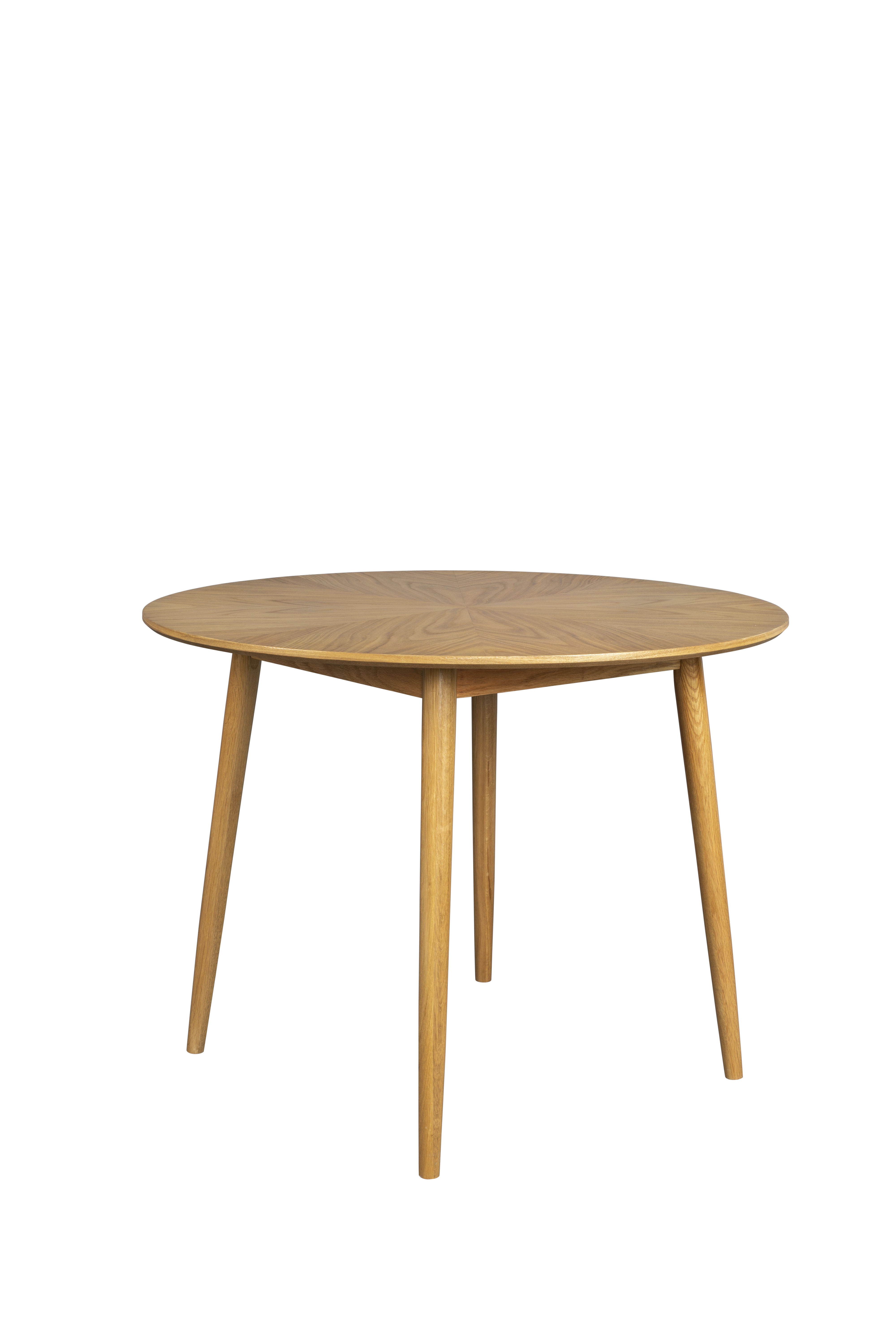 Hvid Rund Spisebord i Egetræ – Fabio Ø100 cm