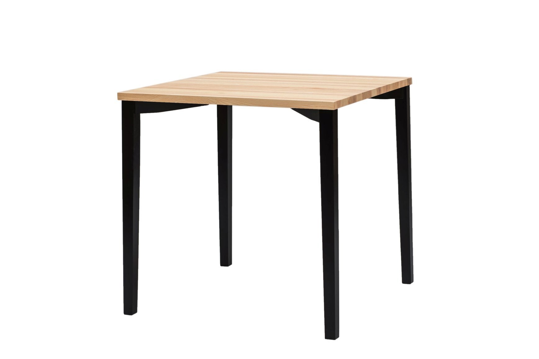 Triventi Asketræ 80x80cm Sorte Firkantede Ben Ragaba Spisebord