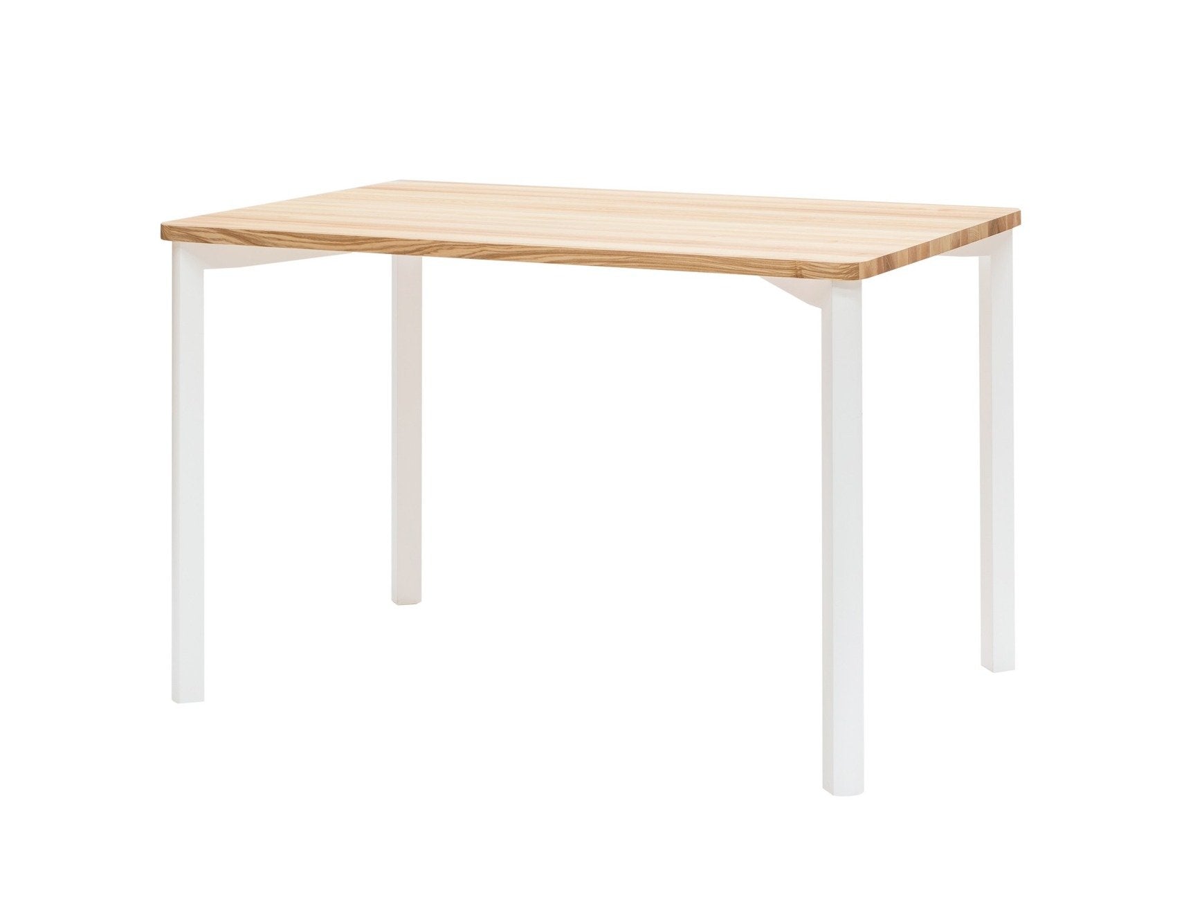 Elegant Hvid Triventi Asketræ Spisebord med Runde Ben