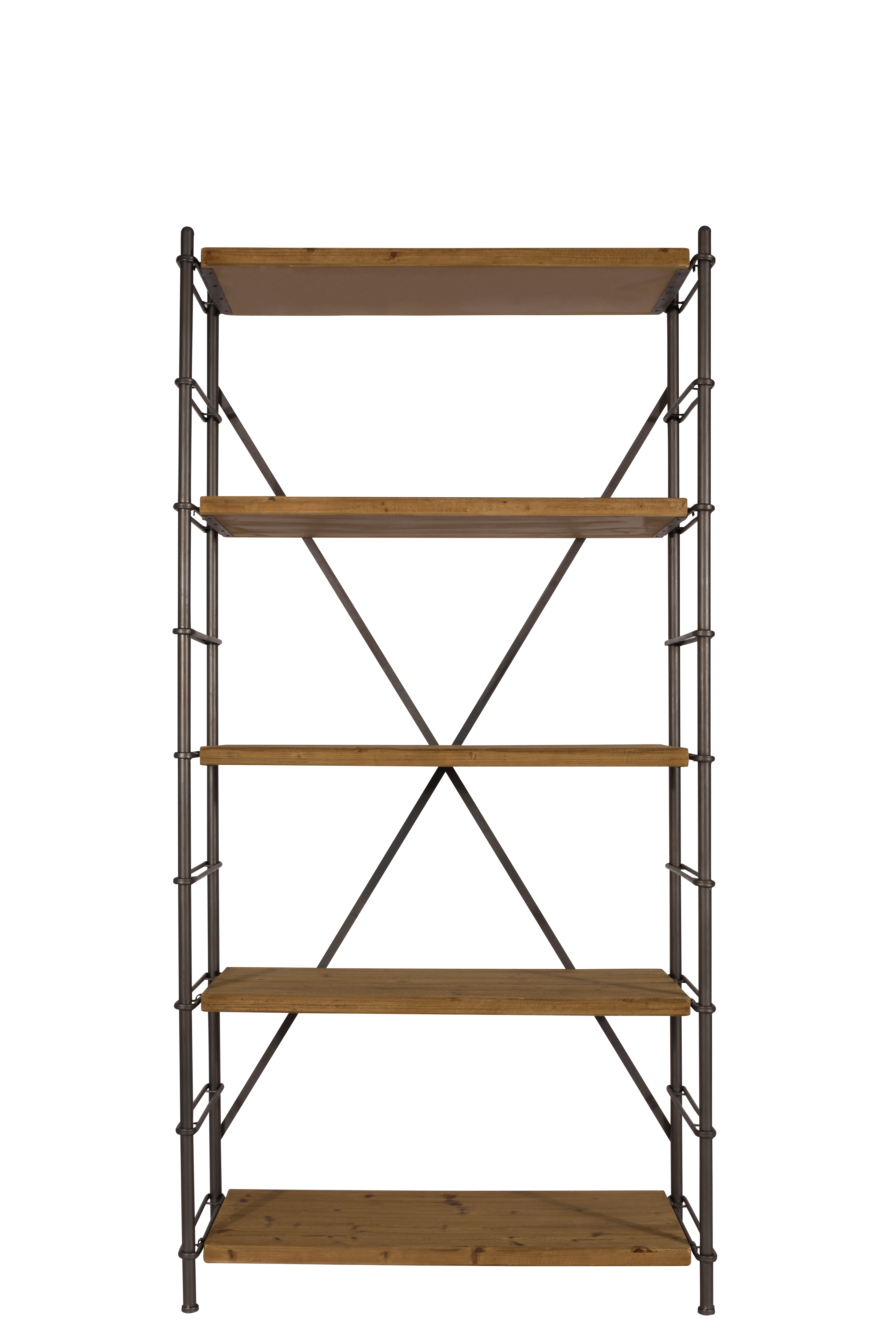 Brun Iron Hylder Natur Træ Jern Dutchbone Reol - 8718548023321