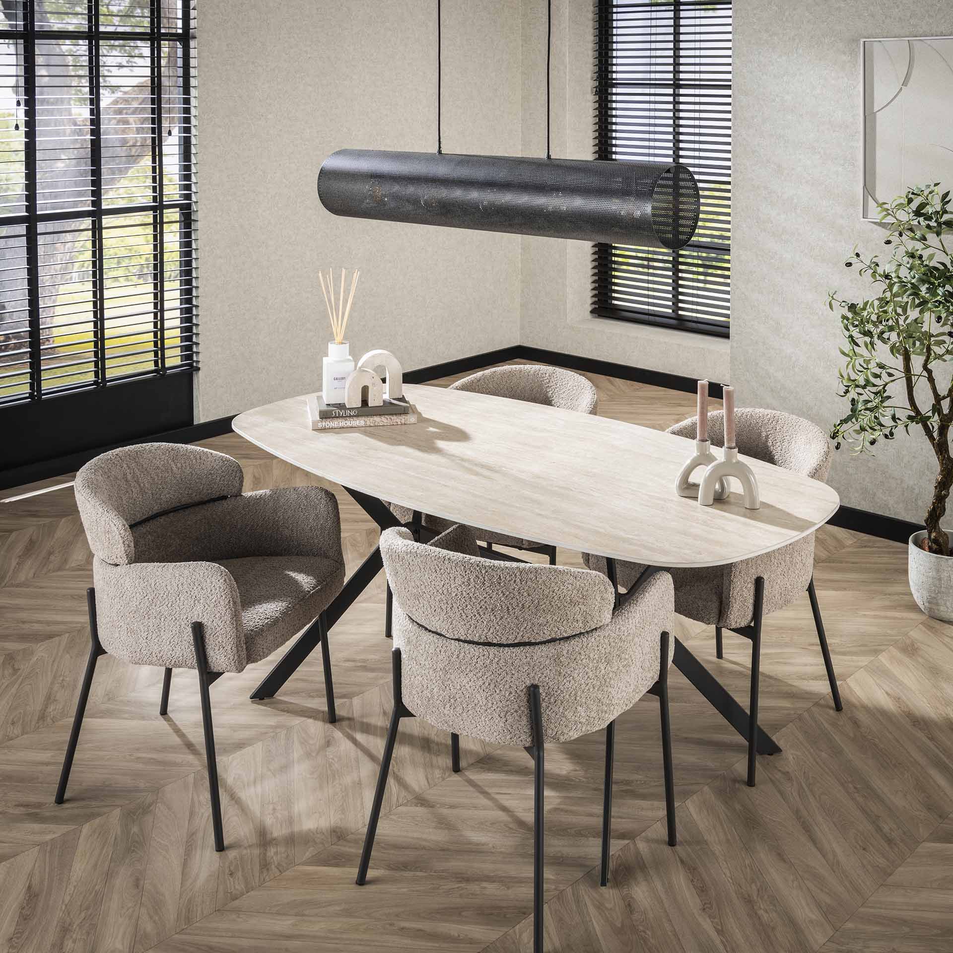 Moderne Travis Spisebord med Keramisk Overflade 180 cm