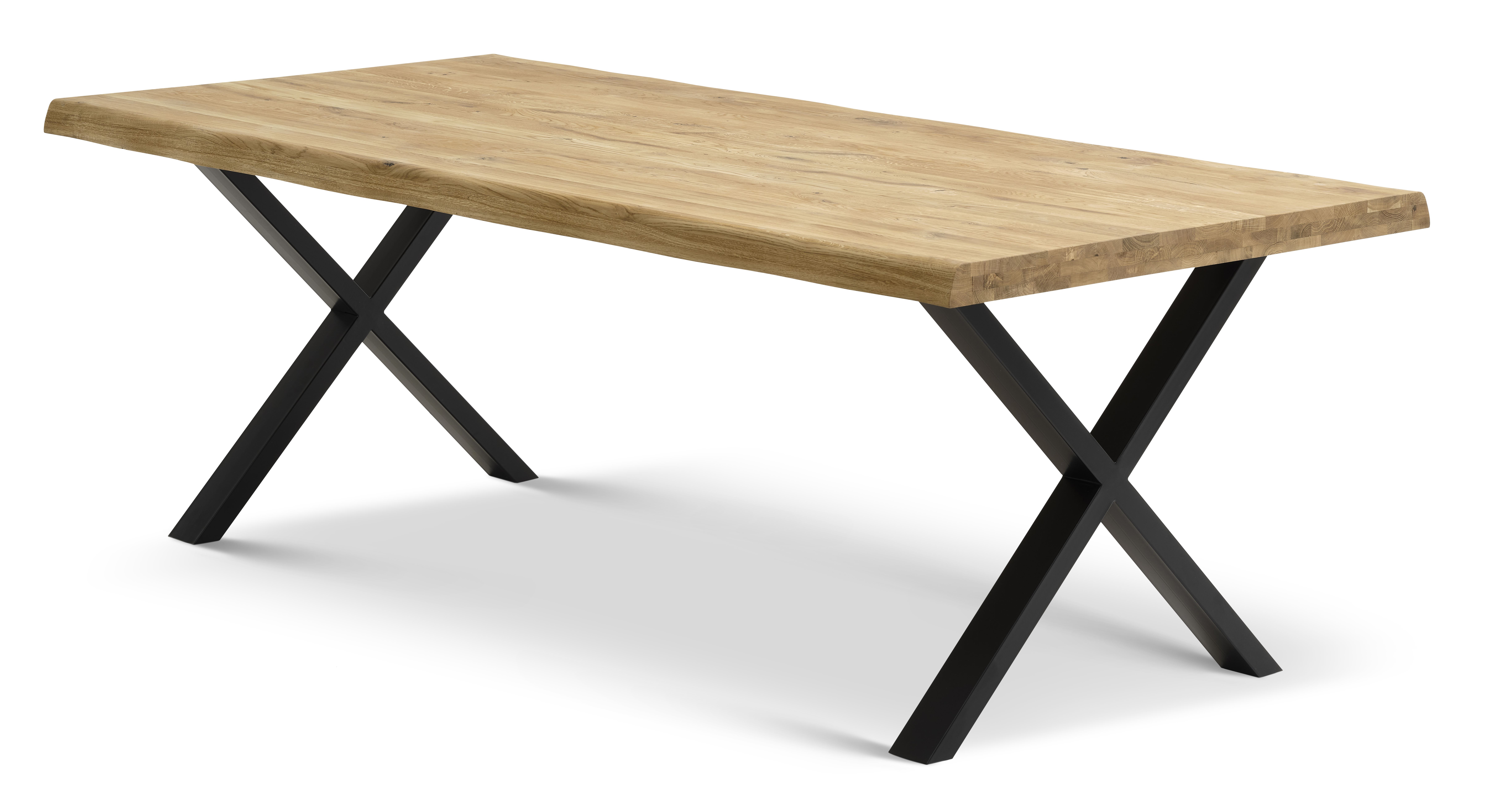 Rustikt Atlantic Spisebord med Bølget Kant i Egetræ 100x220