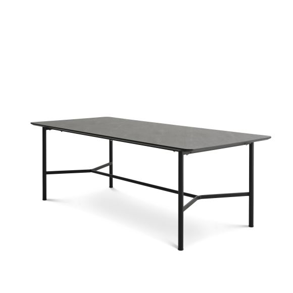 Sort Bering Rektangulær Antracitgrå Hpl Metal 100x220 Lexpo Living Spisebord - 05715249037155