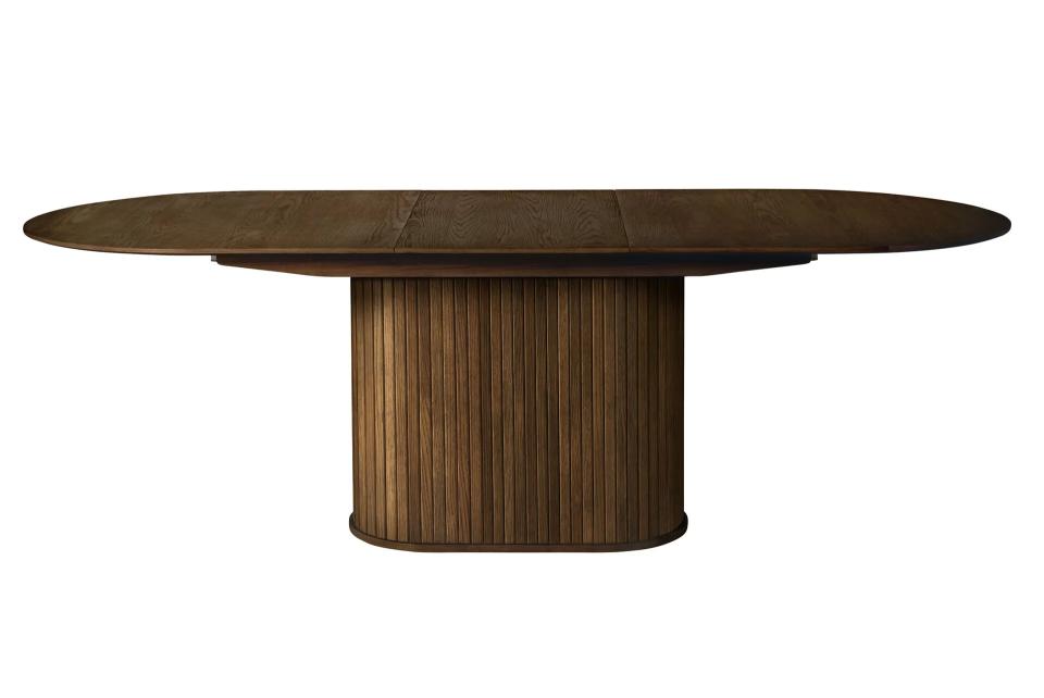 Nola Ovalt Røget Spisebord - Elegant og Udvideligt 95x180 cm