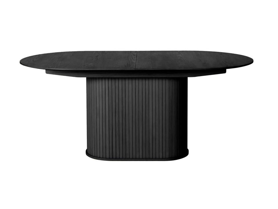 Elegant Ovalt Sort Udvideligt Spisebord - Nola Design